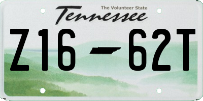 TN license plate Z1662T