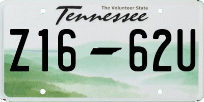 TN license plate Z1662U