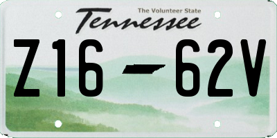 TN license plate Z1662V