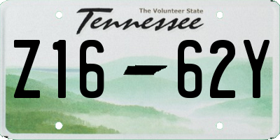 TN license plate Z1662Y