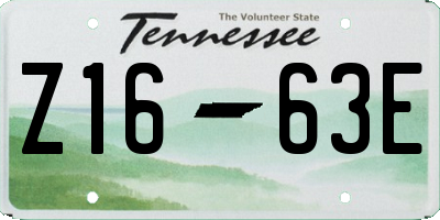 TN license plate Z1663E