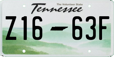 TN license plate Z1663F