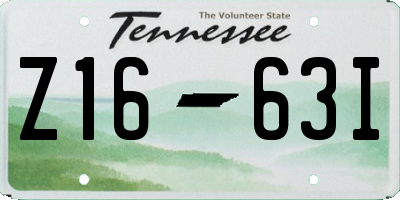 TN license plate Z1663I