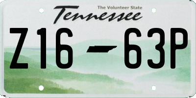 TN license plate Z1663P