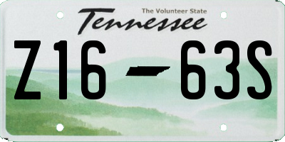 TN license plate Z1663S