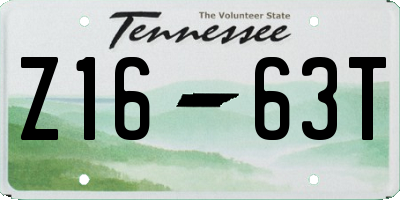 TN license plate Z1663T