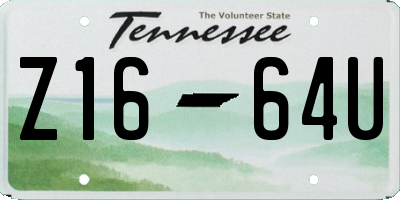 TN license plate Z1664U