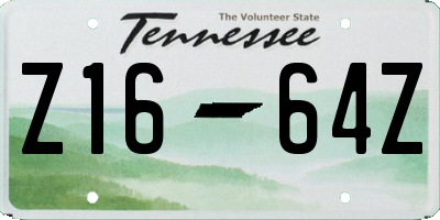 TN license plate Z1664Z