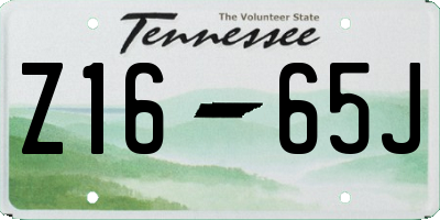 TN license plate Z1665J