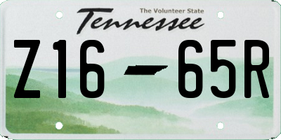 TN license plate Z1665R