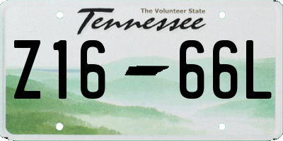 TN license plate Z1666L