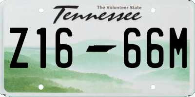 TN license plate Z1666M