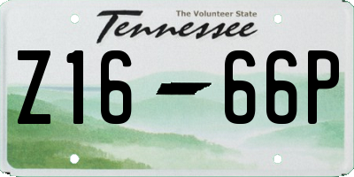 TN license plate Z1666P