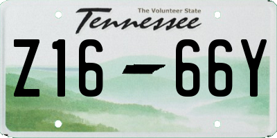 TN license plate Z1666Y