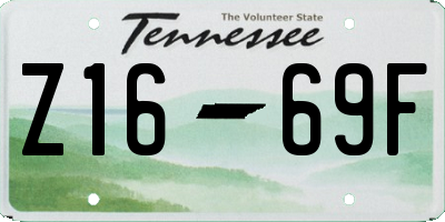 TN license plate Z1669F