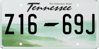 TN license plate Z1669J