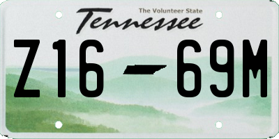 TN license plate Z1669M