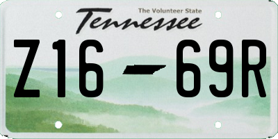 TN license plate Z1669R