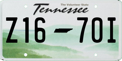 TN license plate Z1670I