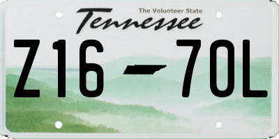 TN license plate Z1670L