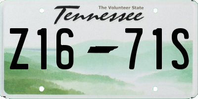 TN license plate Z1671S