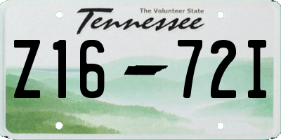 TN license plate Z1672I