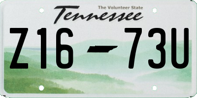 TN license plate Z1673U