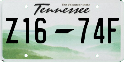 TN license plate Z1674F