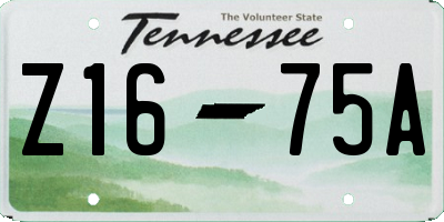 TN license plate Z1675A