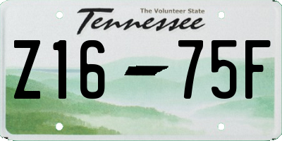 TN license plate Z1675F