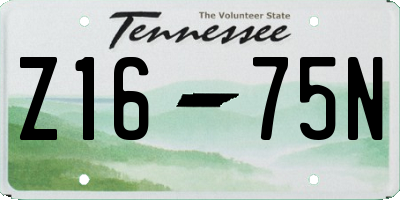 TN license plate Z1675N