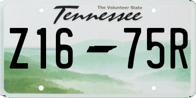 TN license plate Z1675R