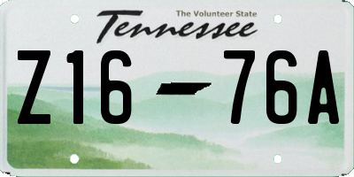 TN license plate Z1676A