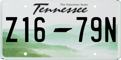 TN license plate Z1679N