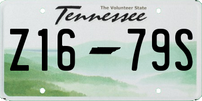 TN license plate Z1679S