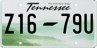 TN license plate Z1679U