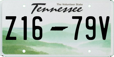 TN license plate Z1679V