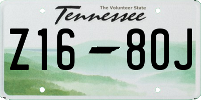TN license plate Z1680J