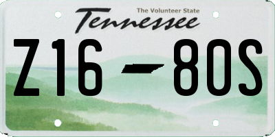 TN license plate Z1680S