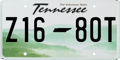 TN license plate Z1680T