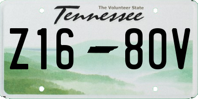 TN license plate Z1680V
