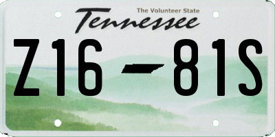 TN license plate Z1681S
