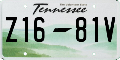 TN license plate Z1681V