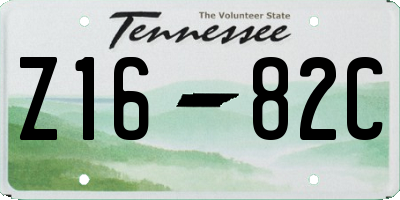 TN license plate Z1682C