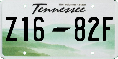 TN license plate Z1682F