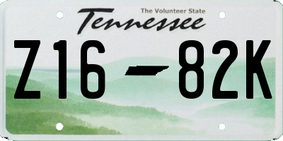 TN license plate Z1682K