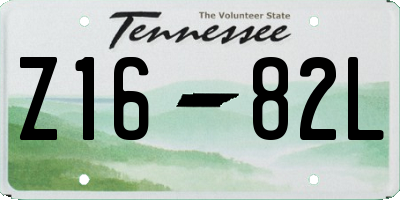 TN license plate Z1682L