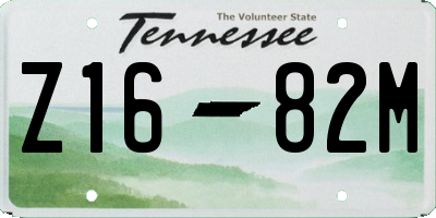 TN license plate Z1682M