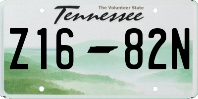 TN license plate Z1682N