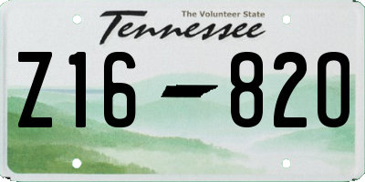 TN license plate Z1682O